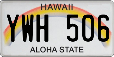 HI license plate YWH506