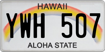HI license plate YWH507