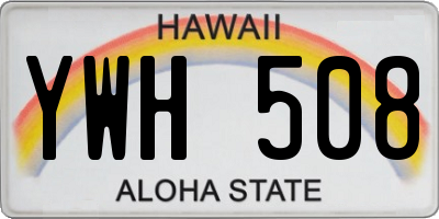 HI license plate YWH508