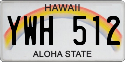 HI license plate YWH512