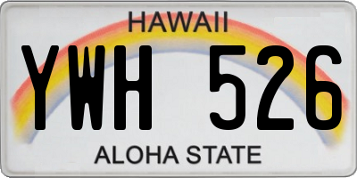 HI license plate YWH526