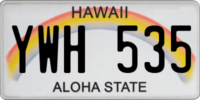 HI license plate YWH535