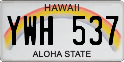 HI license plate YWH537
