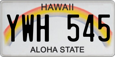 HI license plate YWH545