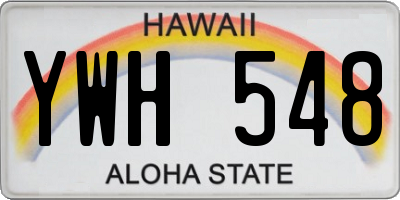 HI license plate YWH548