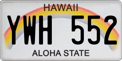 HI license plate YWH552