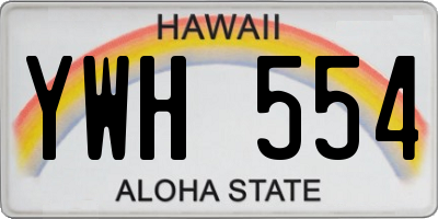 HI license plate YWH554