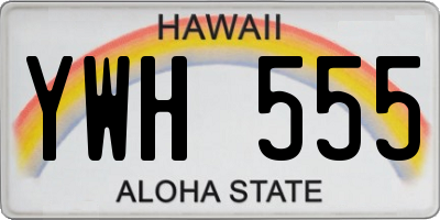 HI license plate YWH555