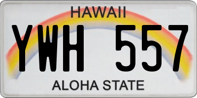 HI license plate YWH557