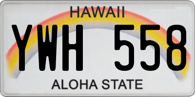 HI license plate YWH558