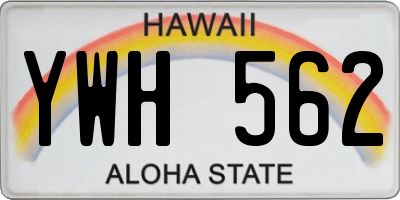 HI license plate YWH562
