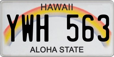 HI license plate YWH563