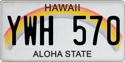 HI license plate YWH570