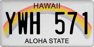 HI license plate YWH571
