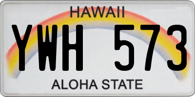 HI license plate YWH573