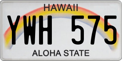 HI license plate YWH575