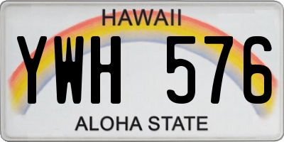 HI license plate YWH576