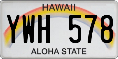 HI license plate YWH578