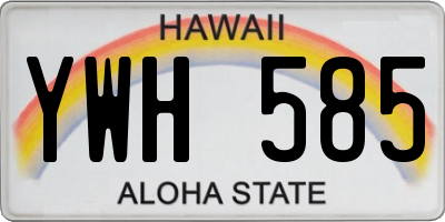 HI license plate YWH585