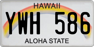 HI license plate YWH586