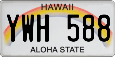 HI license plate YWH588