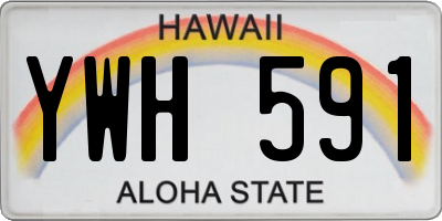HI license plate YWH591