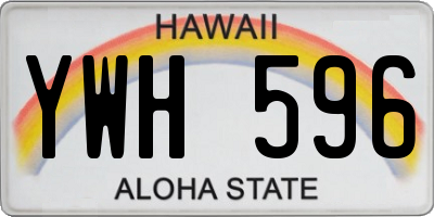 HI license plate YWH596