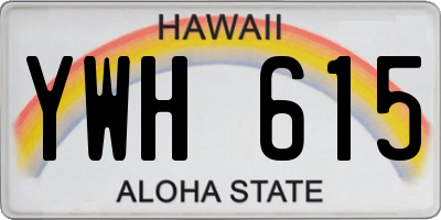 HI license plate YWH615