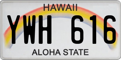 HI license plate YWH616