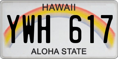 HI license plate YWH617