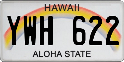 HI license plate YWH622