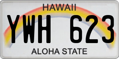 HI license plate YWH623