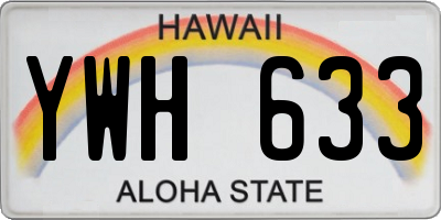 HI license plate YWH633