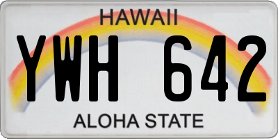 HI license plate YWH642