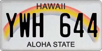 HI license plate YWH644