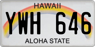 HI license plate YWH646