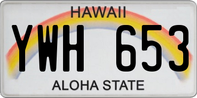 HI license plate YWH653