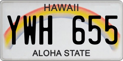 HI license plate YWH655
