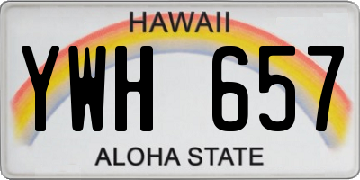 HI license plate YWH657