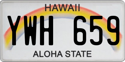 HI license plate YWH659