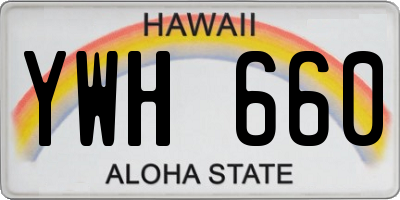 HI license plate YWH660