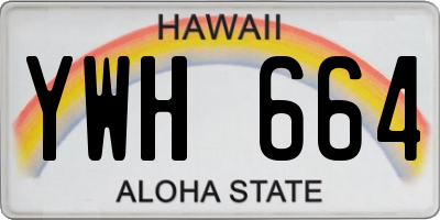 HI license plate YWH664