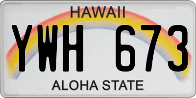 HI license plate YWH673
