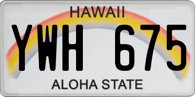 HI license plate YWH675