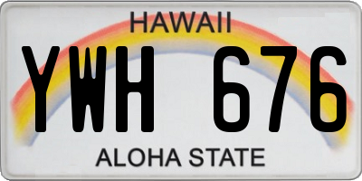 HI license plate YWH676