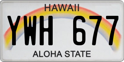 HI license plate YWH677
