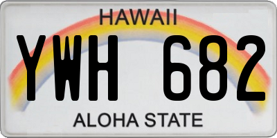 HI license plate YWH682