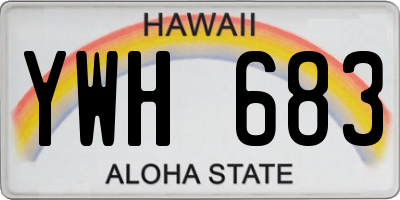 HI license plate YWH683