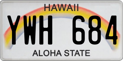 HI license plate YWH684