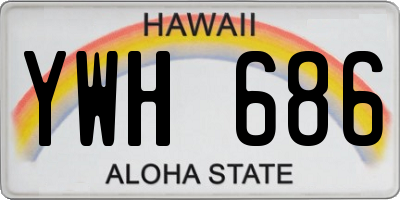 HI license plate YWH686